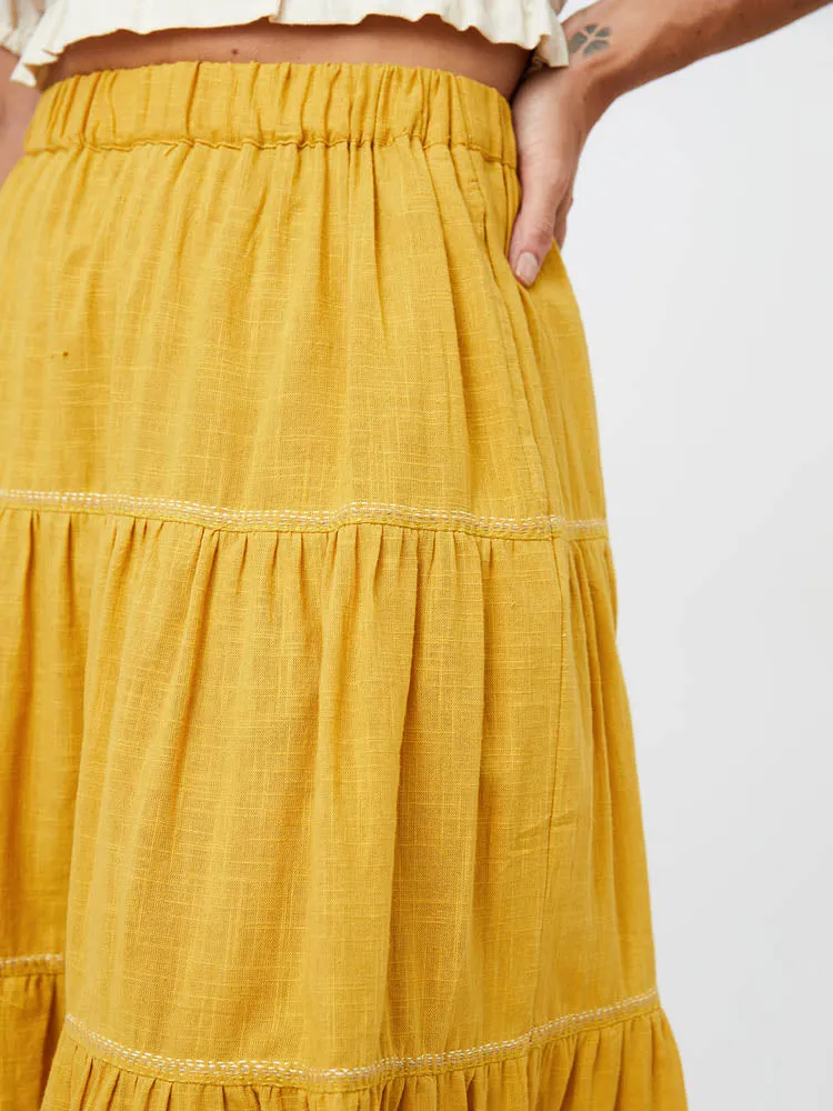 Danielle Tiered Skirt - Turmeric