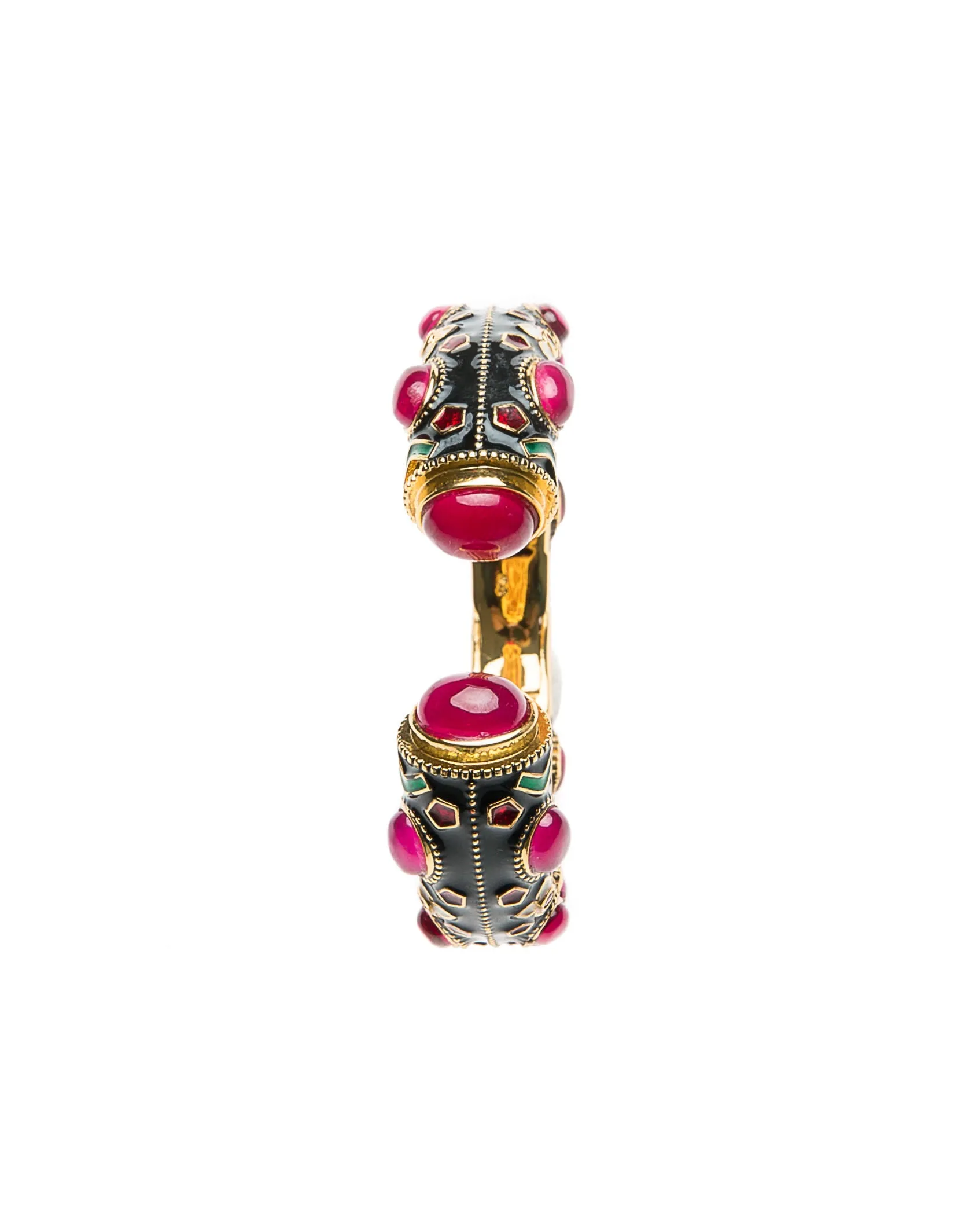 Devi Cuff (Enamel & Red Onyx)