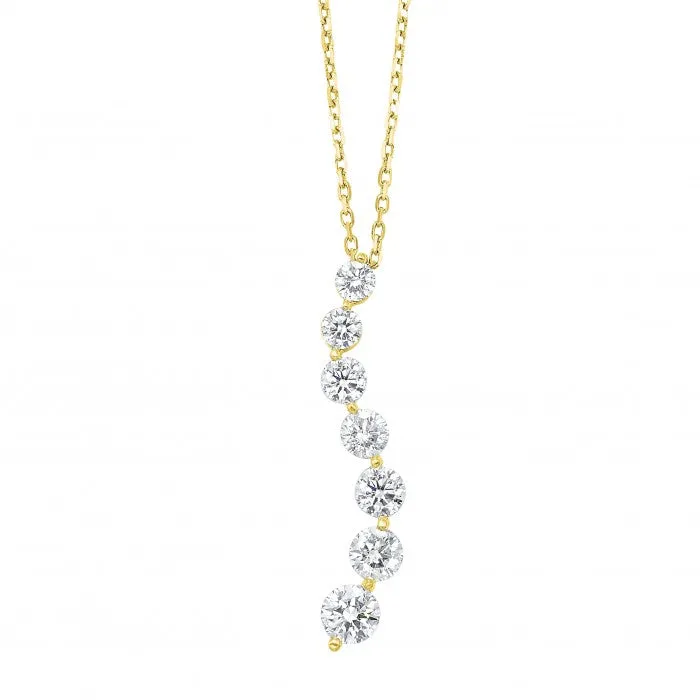 Diamond Journey Pendant in Yellow Gold - 1/2 ctw.