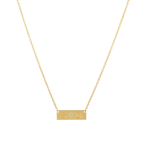 Diamond Letter Nameplate Necklace