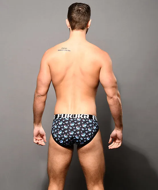 DOORBUSTER! FUKR Leather Pride Brief w/ ALMOST NAKED®