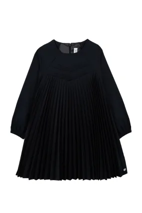 Dress - Dark Navy Pleated