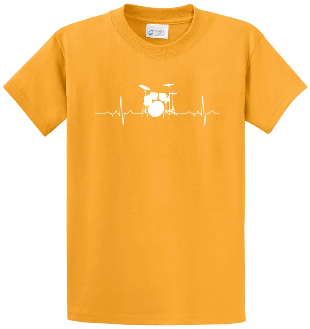 Drums Heartbeat Printed Tee Shirt