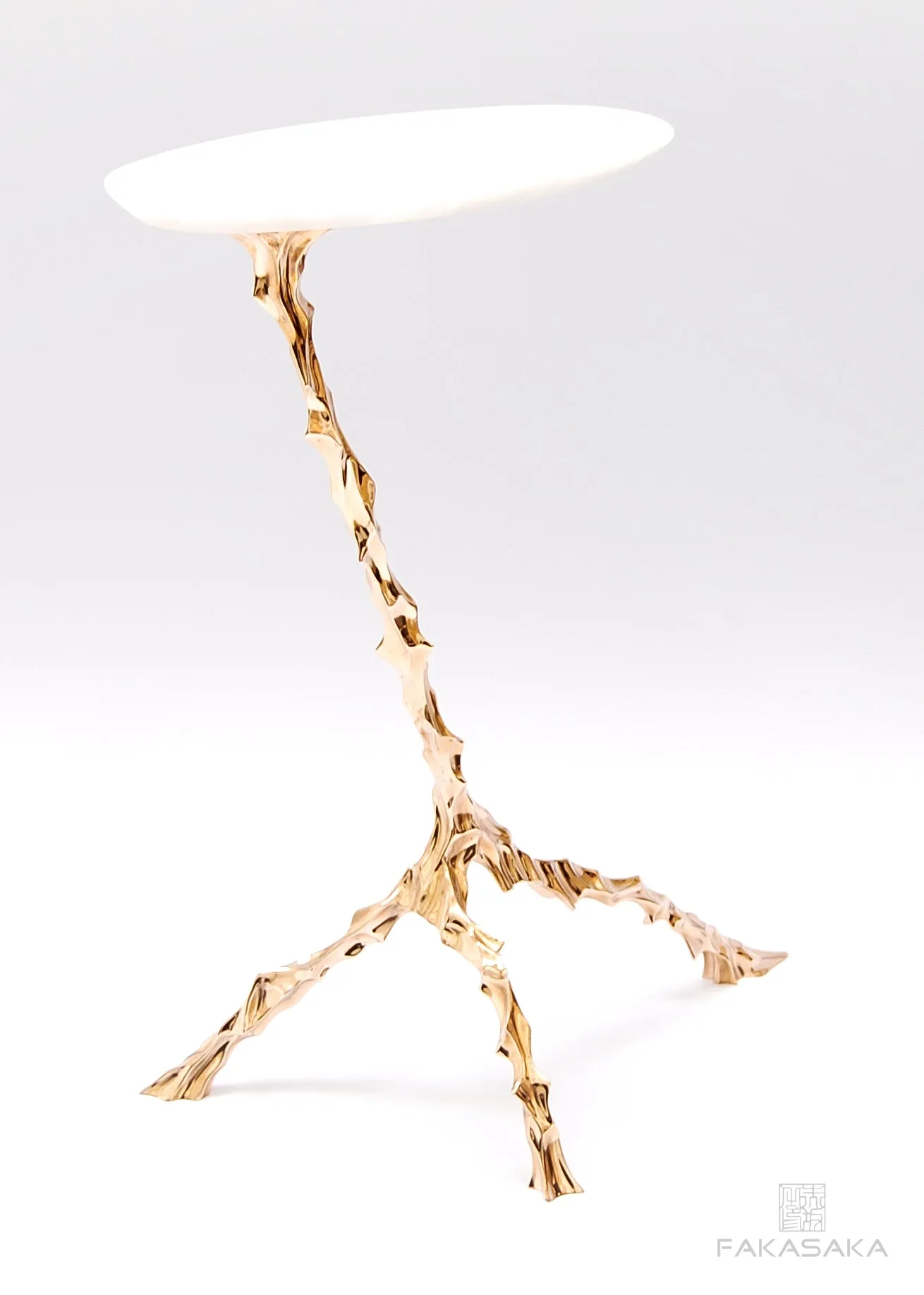 DYLAN DRINK TABLE<br><br>ONYX<br>POLISHED BRONZE