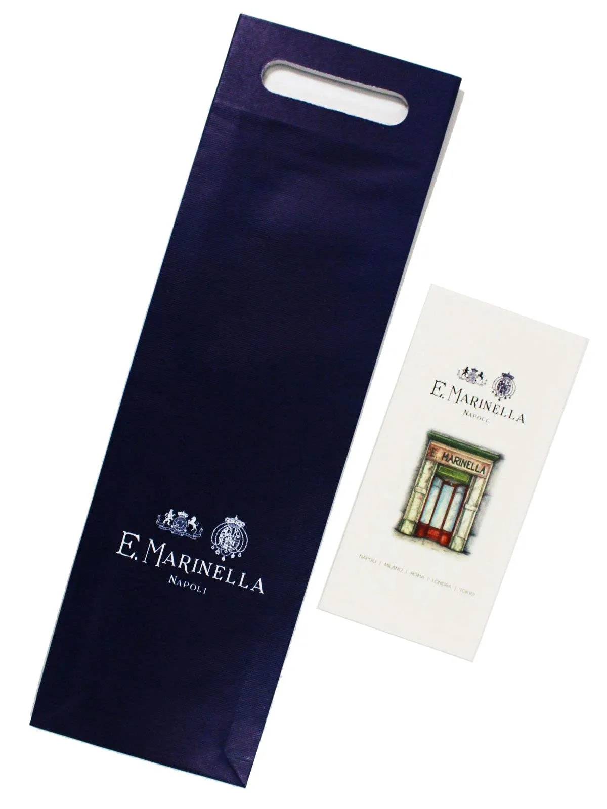 E. Marinella Tie Navy Mini Floral Design