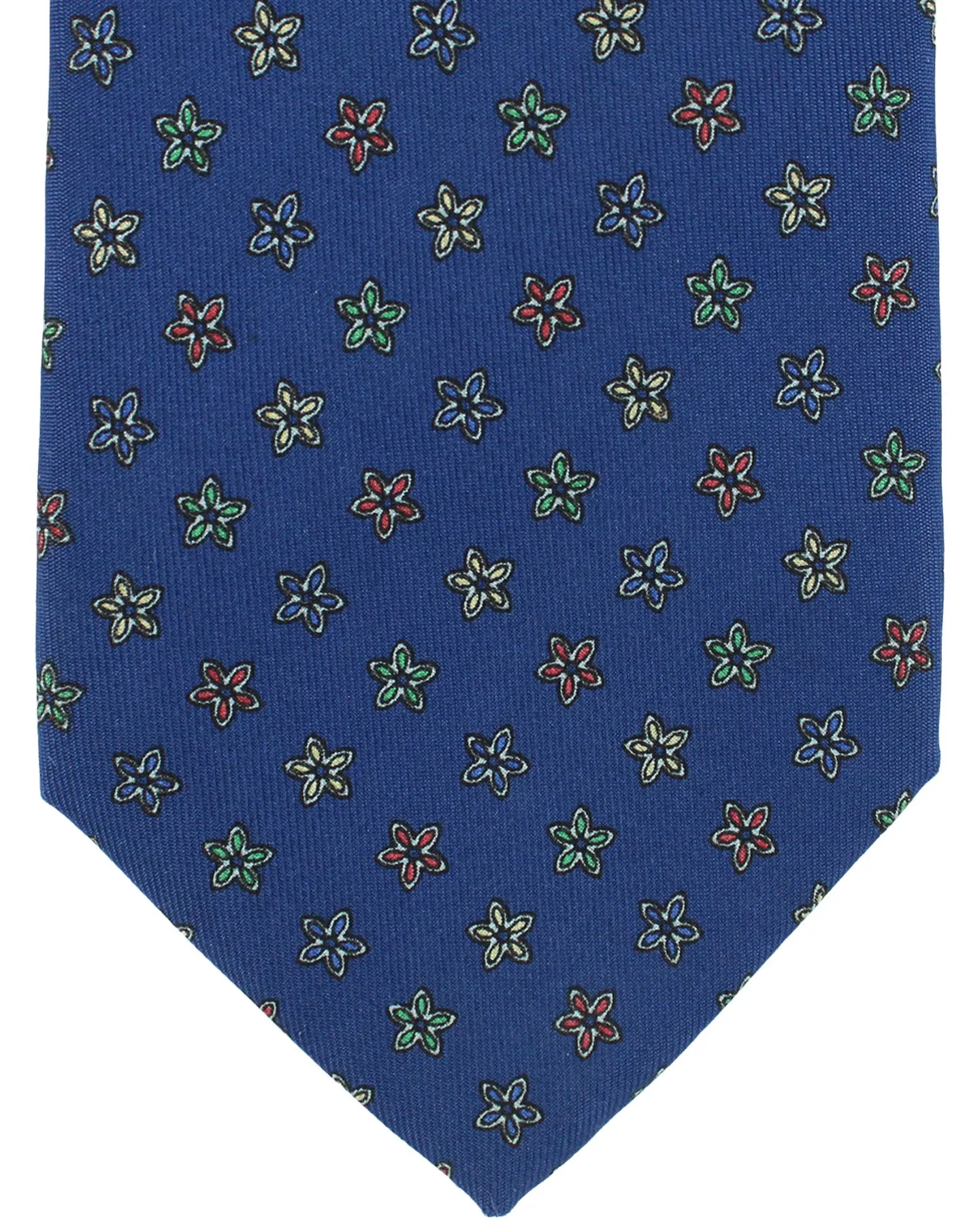 E. Marinella Tie Navy Mini Floral Design