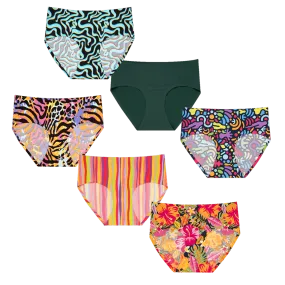 Endless Summer Bundle - Ladies Seamless Full Briefs 6 Pack Bundle