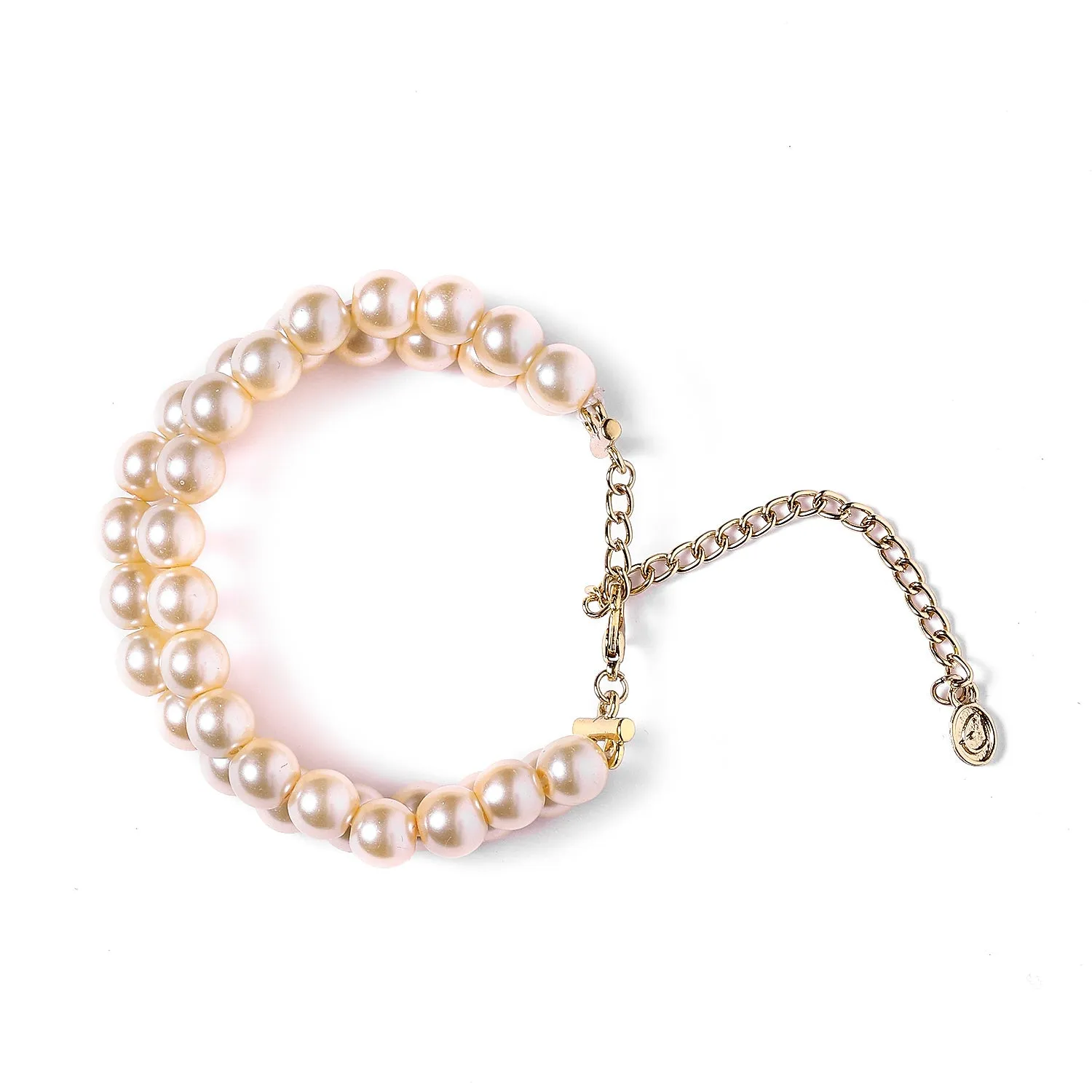 Estele Gold Plated - Creamy Pearl double line Bracelet