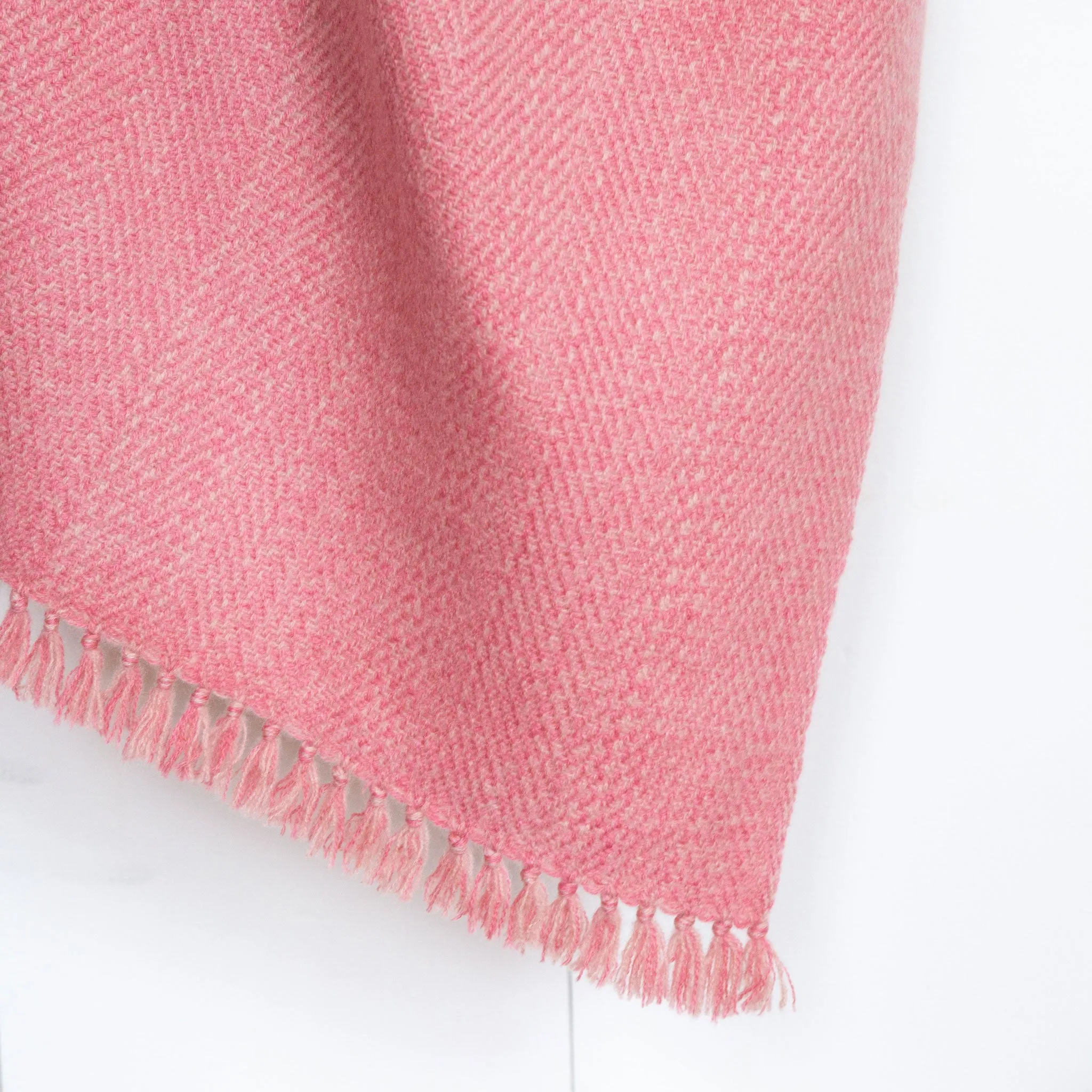 Faraway Red Handwoven Cashmere Throw