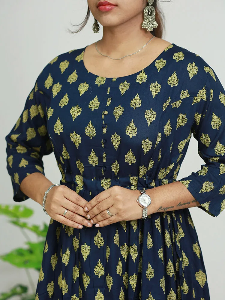 Feeding Top: Pure Rayon Material, Round Neck, 3/4 Sleeves - Only ₹364