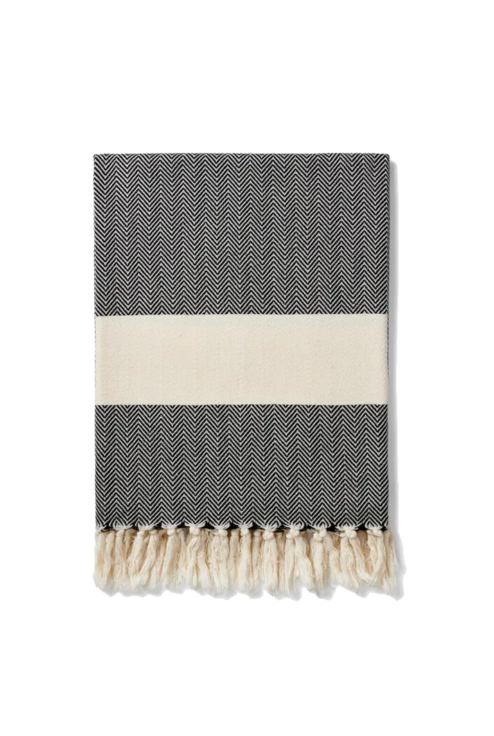 Ferah Herringbone Organic Cotton Blanket