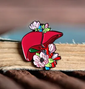 Floral Liver Enamel Pin