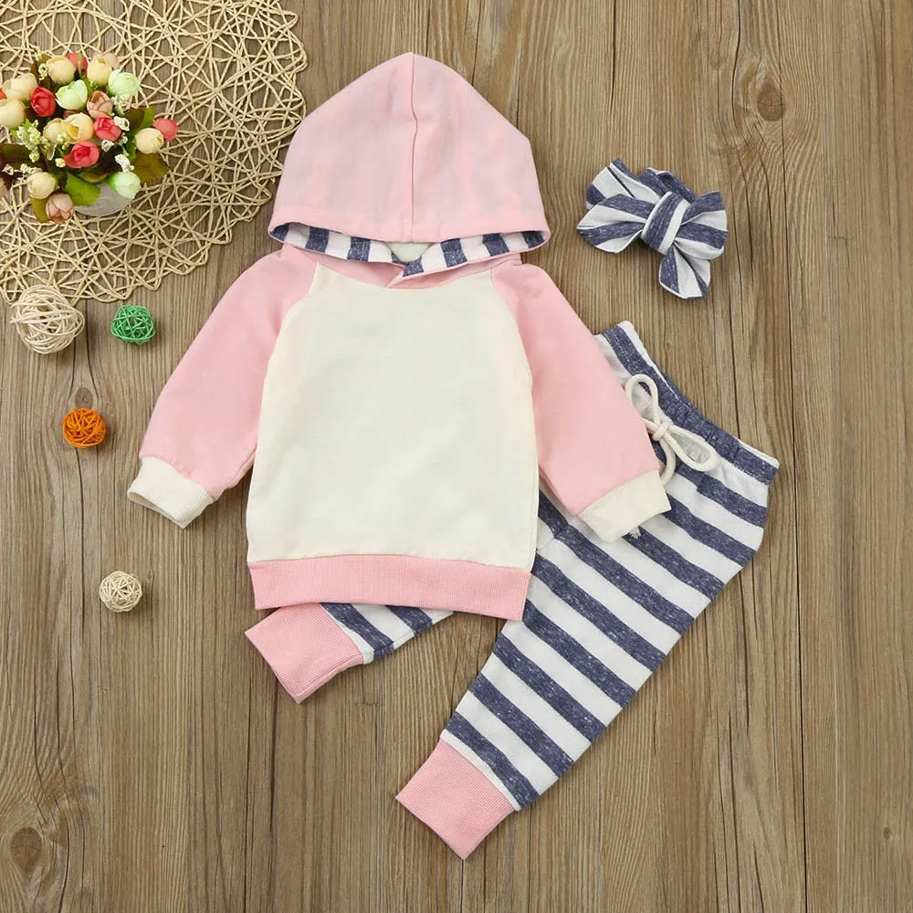 Girls 3pcs Tracksuit Top Set