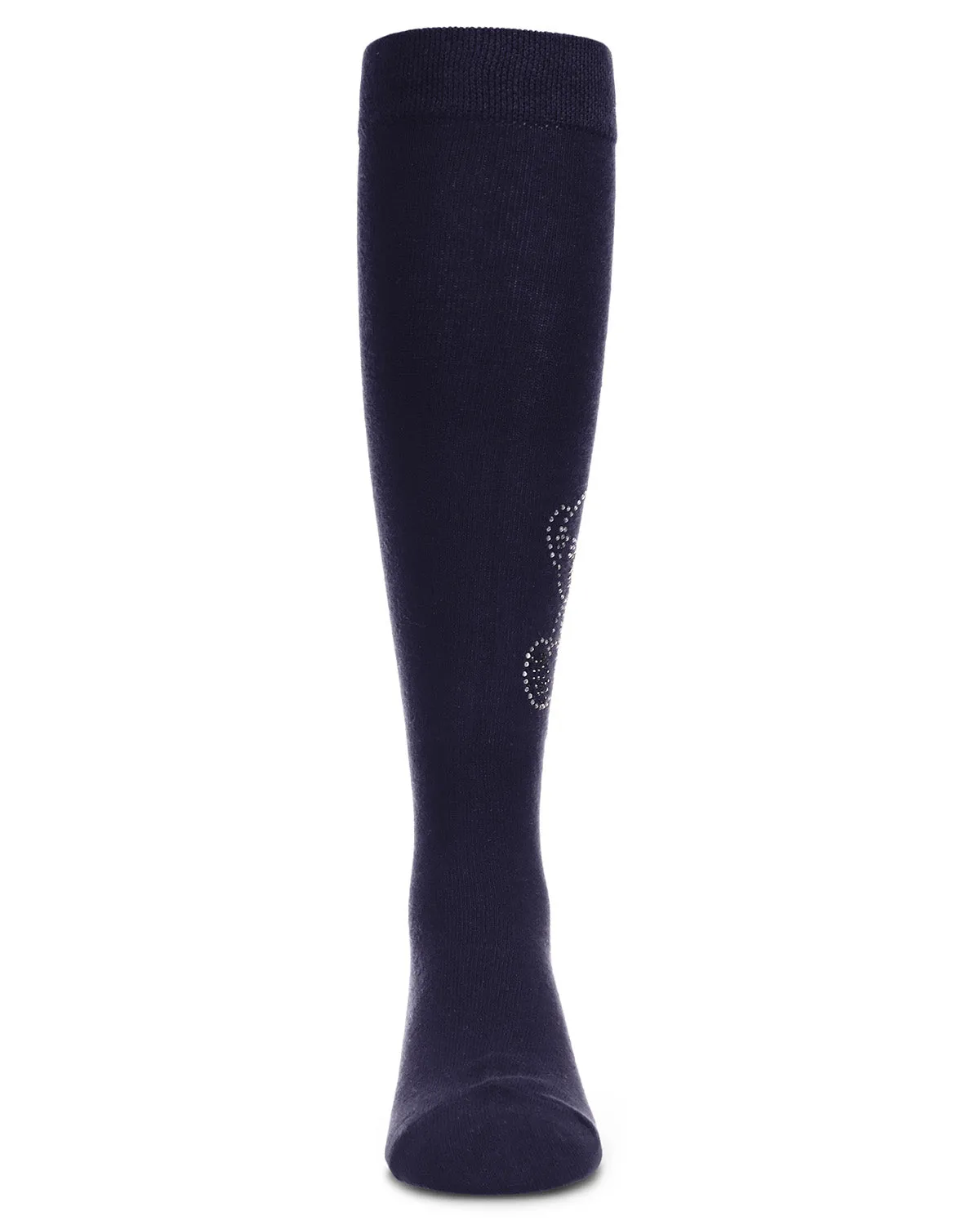 Girls' Crystal Bear Knee-High Socks