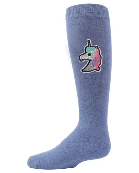 Girls' Glitter Unicorn Knee-High Socks