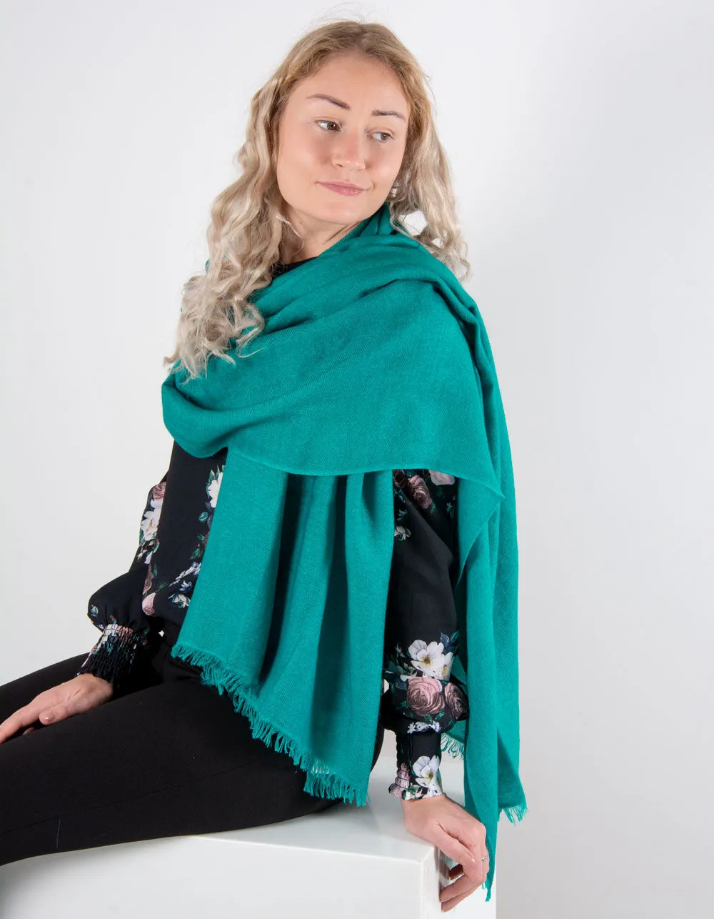 Green Cashmere Scarf