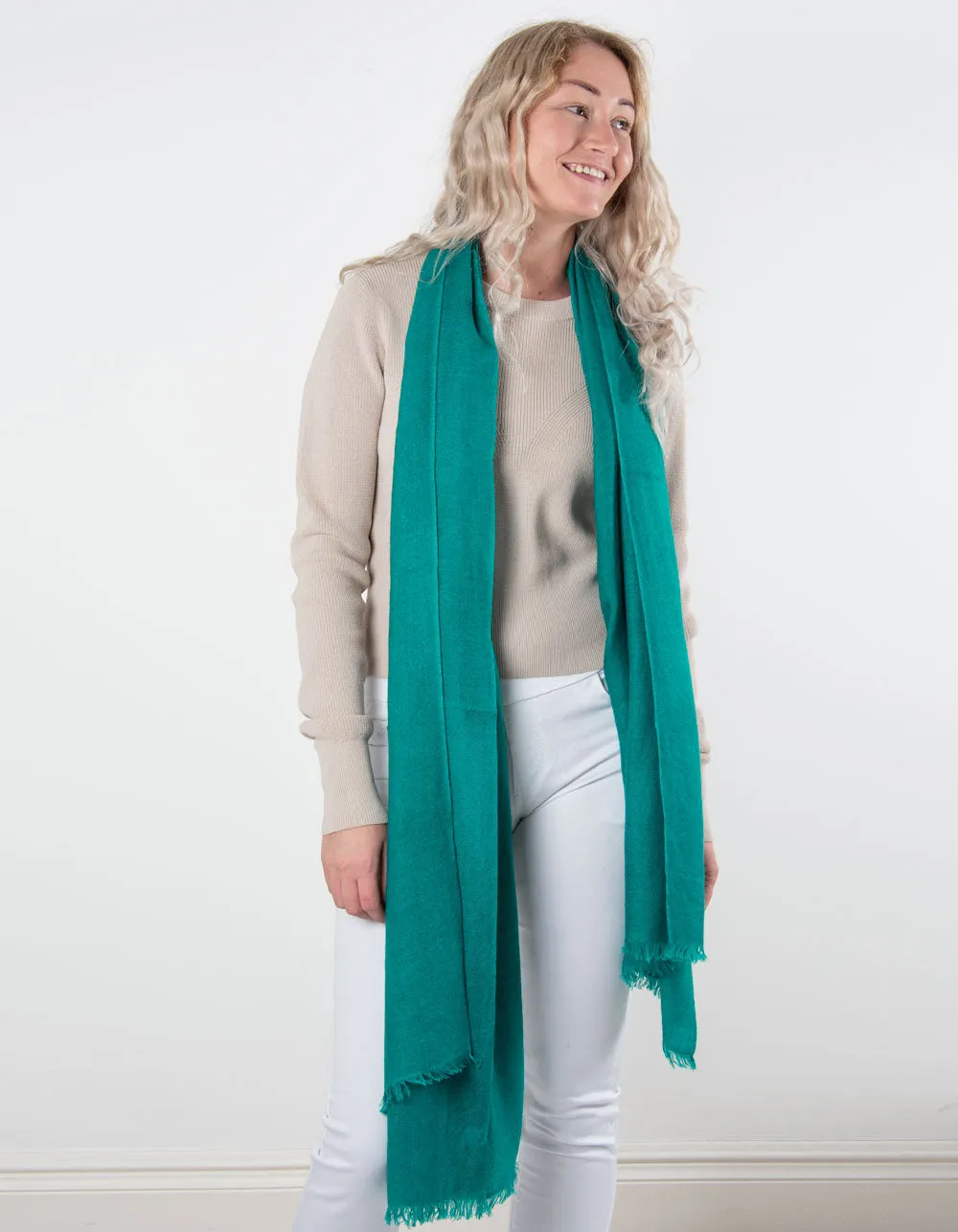 Green Cashmere Scarf