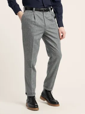 Grey Pleated Trousers