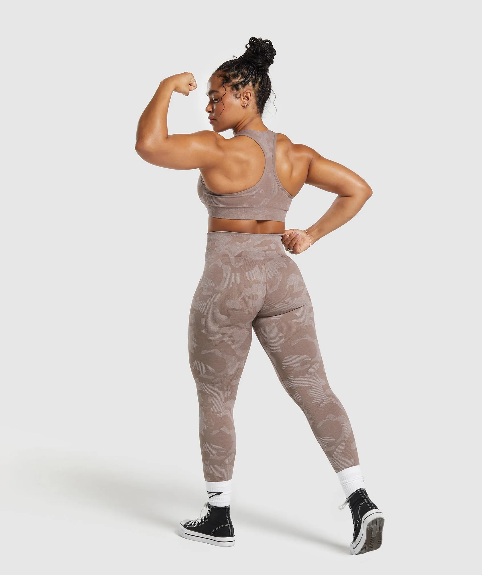 Gymshark Adapt Camo Seamless Leggings - Mocha Mauve/Stone Pink