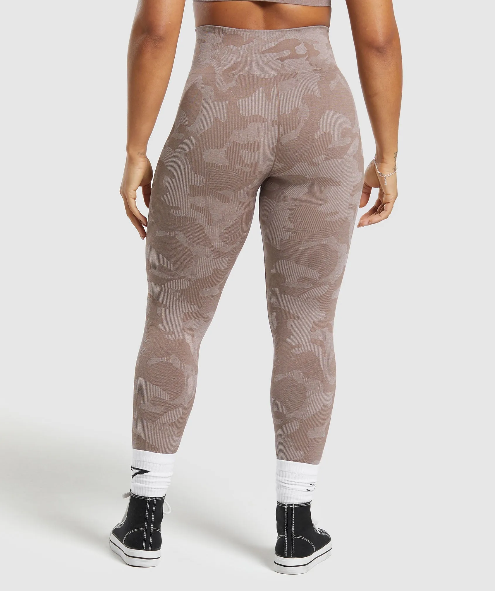 Gymshark Adapt Camo Seamless Leggings - Mocha Mauve/Stone Pink