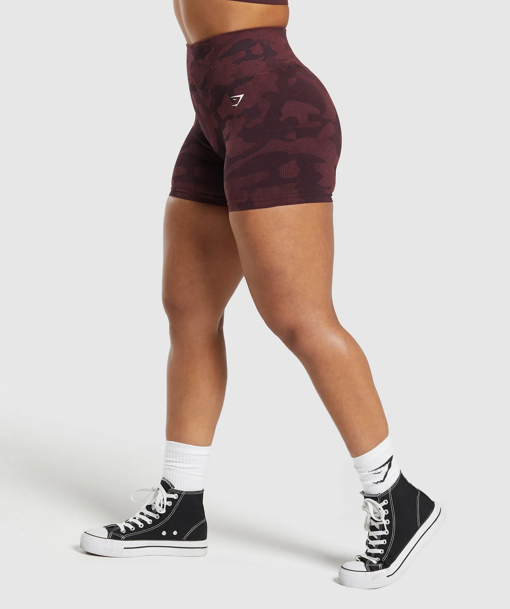 Gymshark Adapt Camo Seamless Shorts - Plum Brown/Burgundy Brown