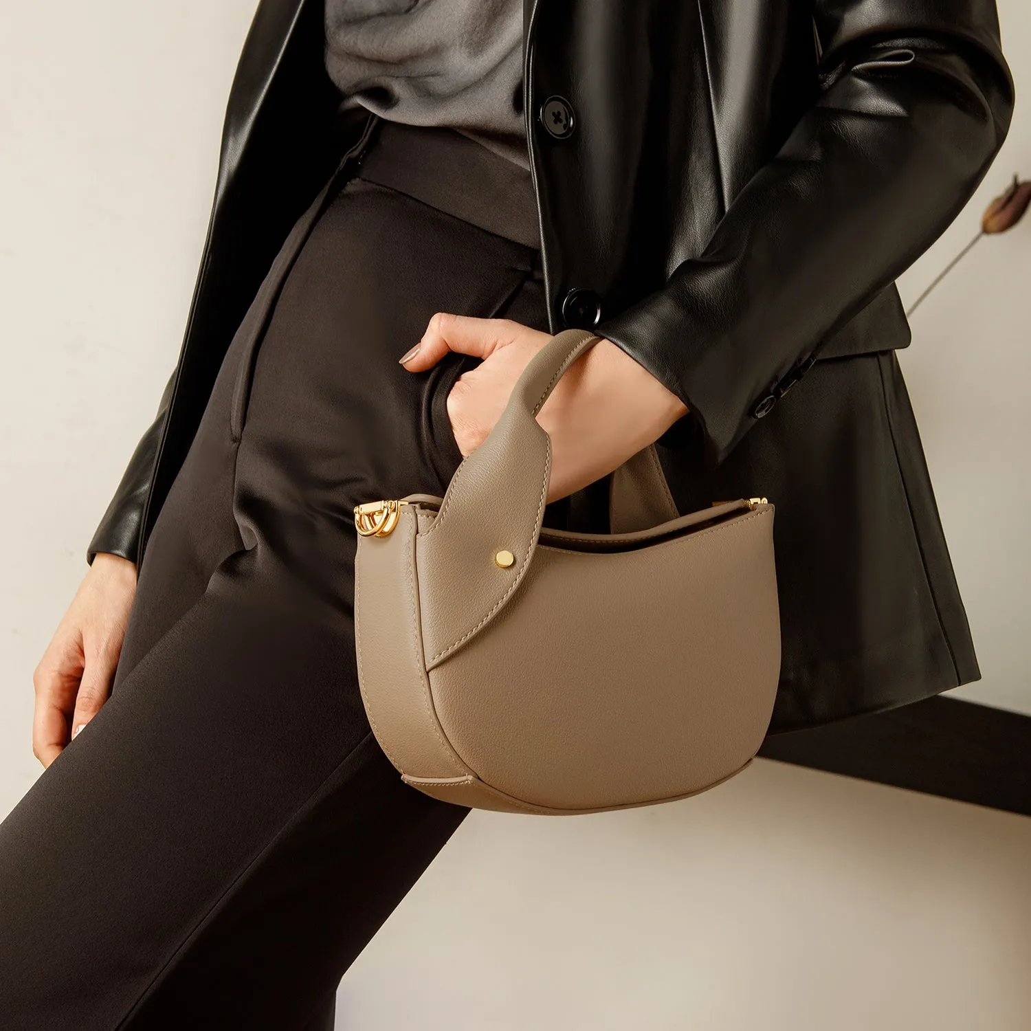 Hala Moon Bag - Light Mocha