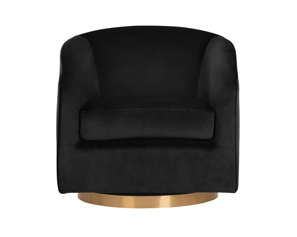 Hazel Swivel Lounge Chair - Gold