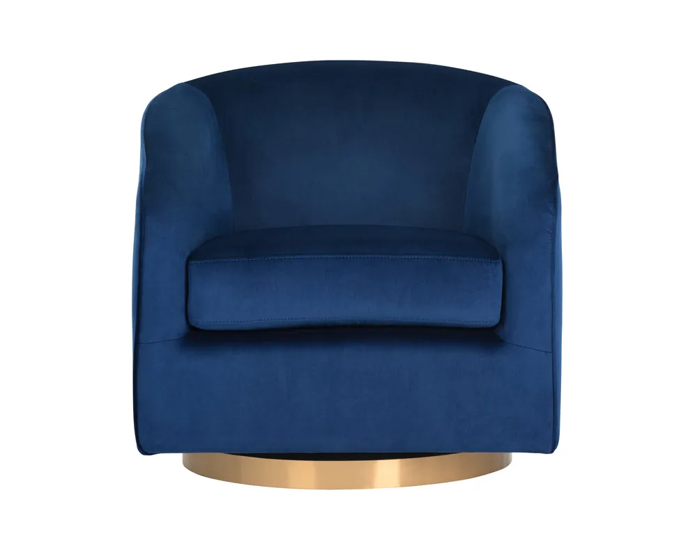 Hazel Swivel Lounge Chair - Gold