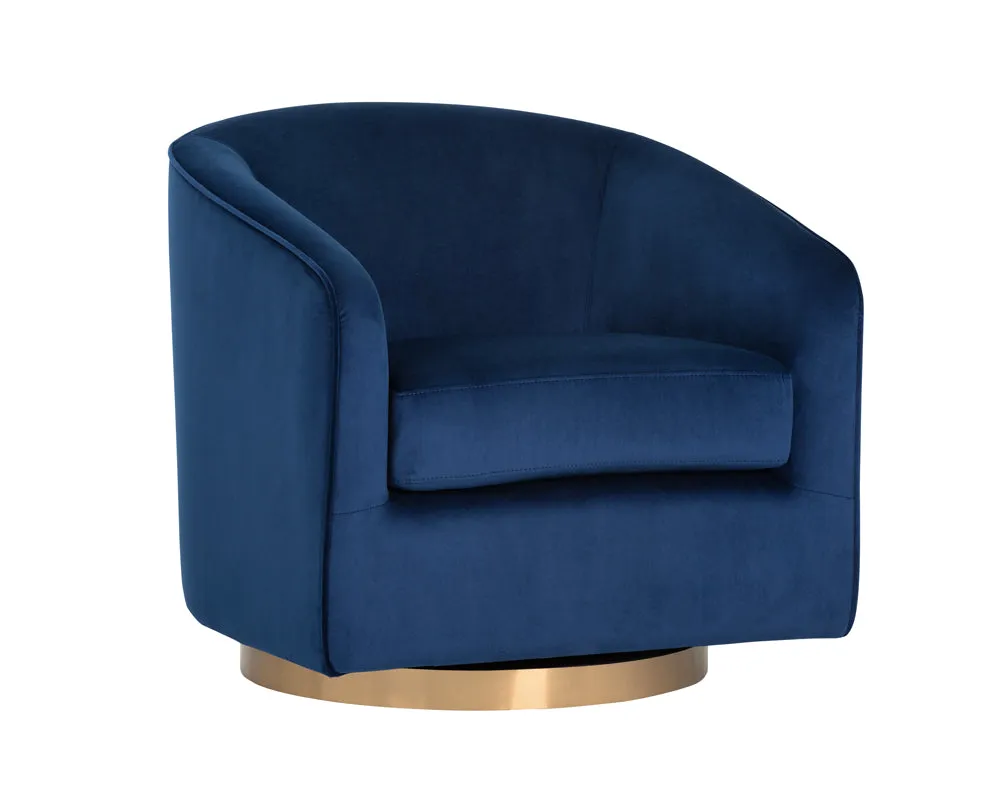 Hazel Swivel Lounge Chair - Gold