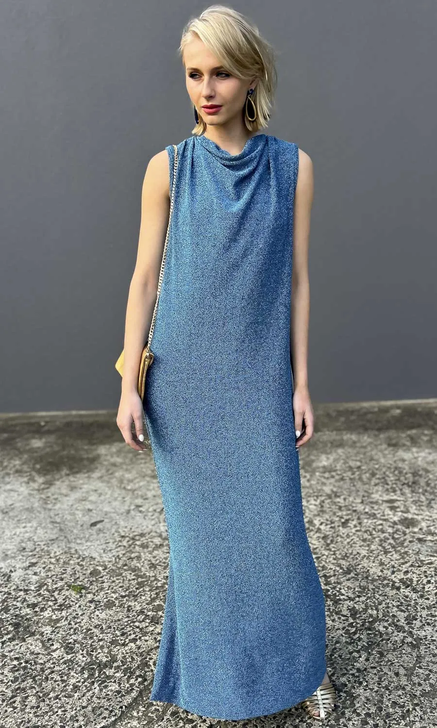 hoss Veronica Cowl Maxi - Sapphire