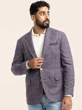 Iris Purple Silk-Wool-Cashmere Sport Jacket