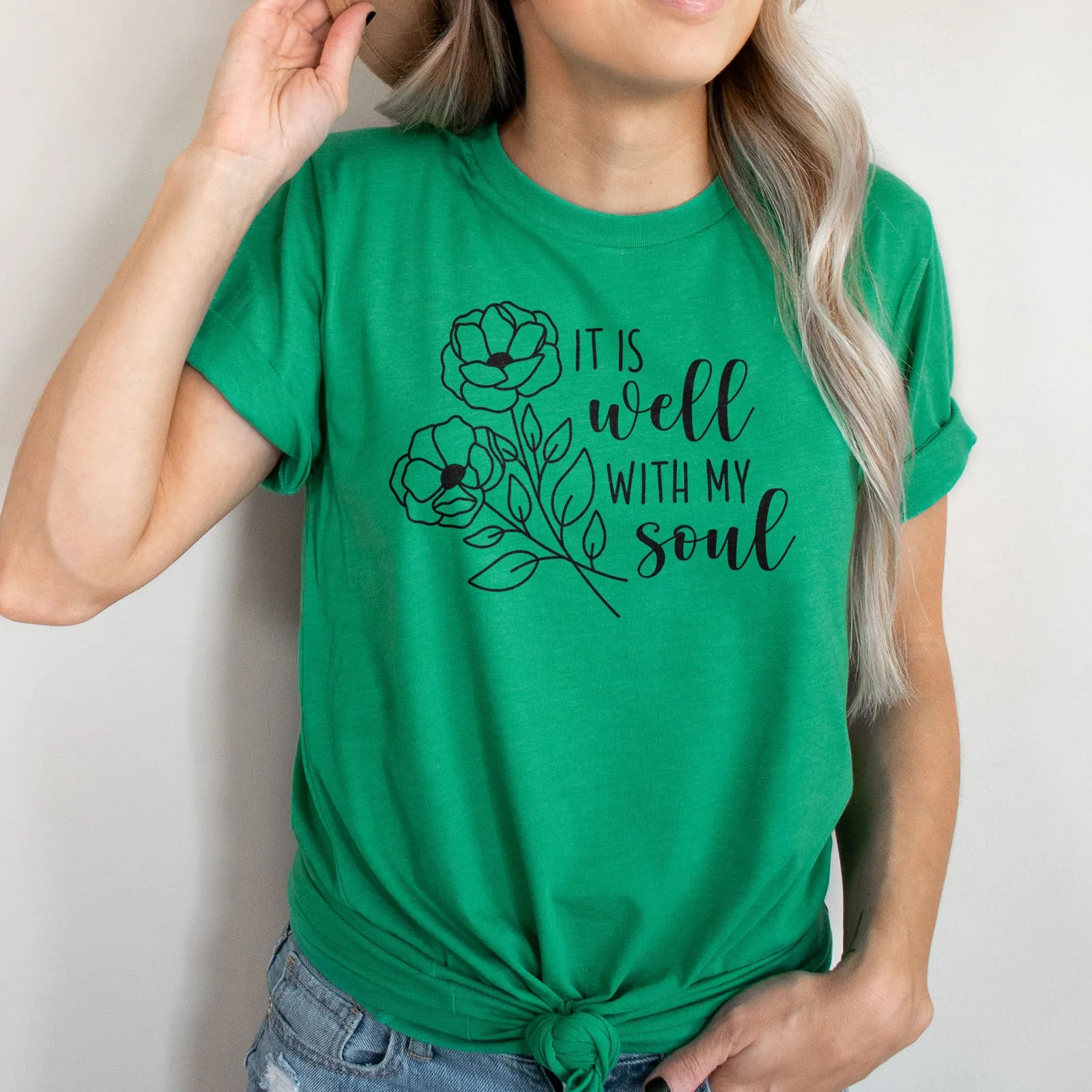 It Is Well With My Soul - Flowers Tee