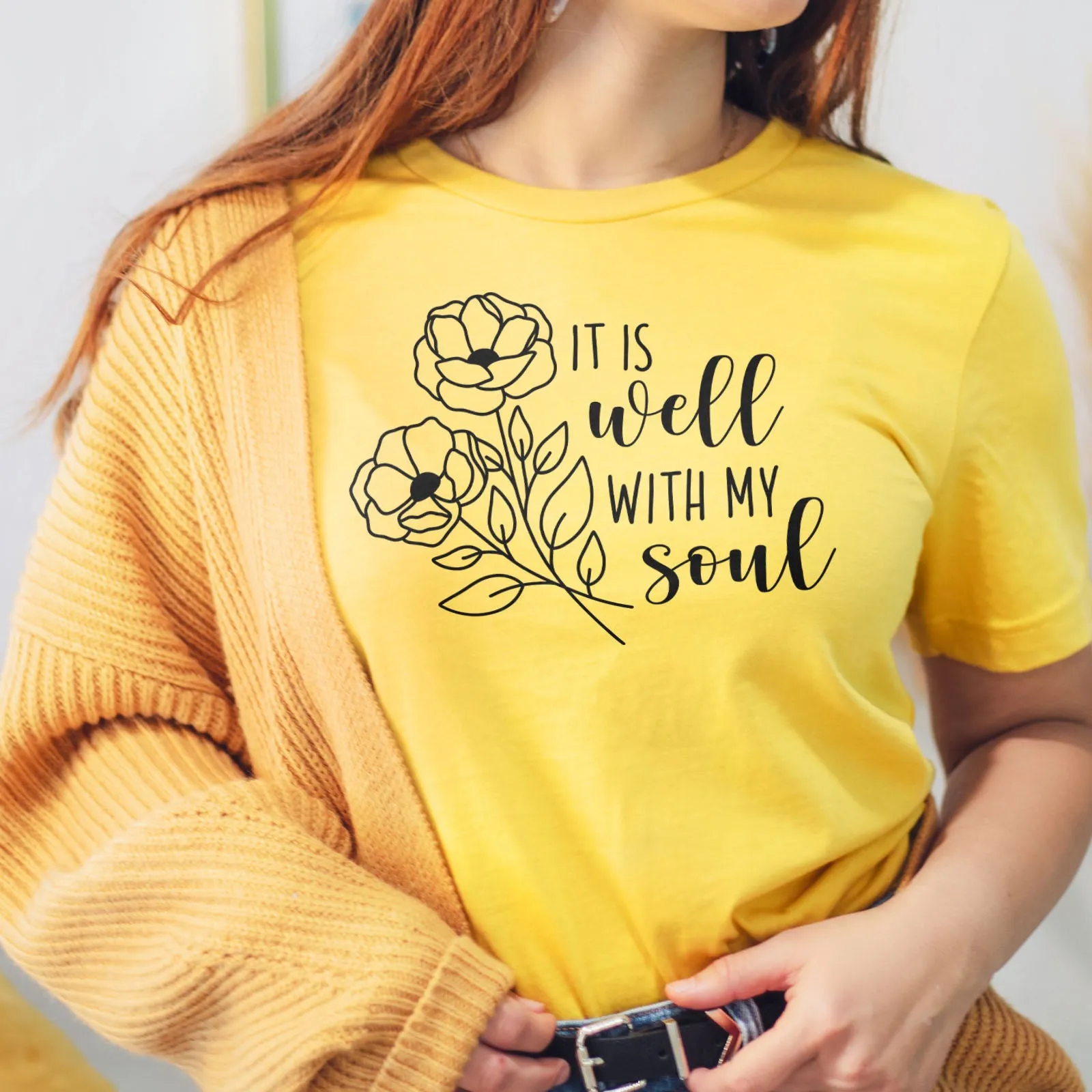 It Is Well With My Soul - Flowers Tee