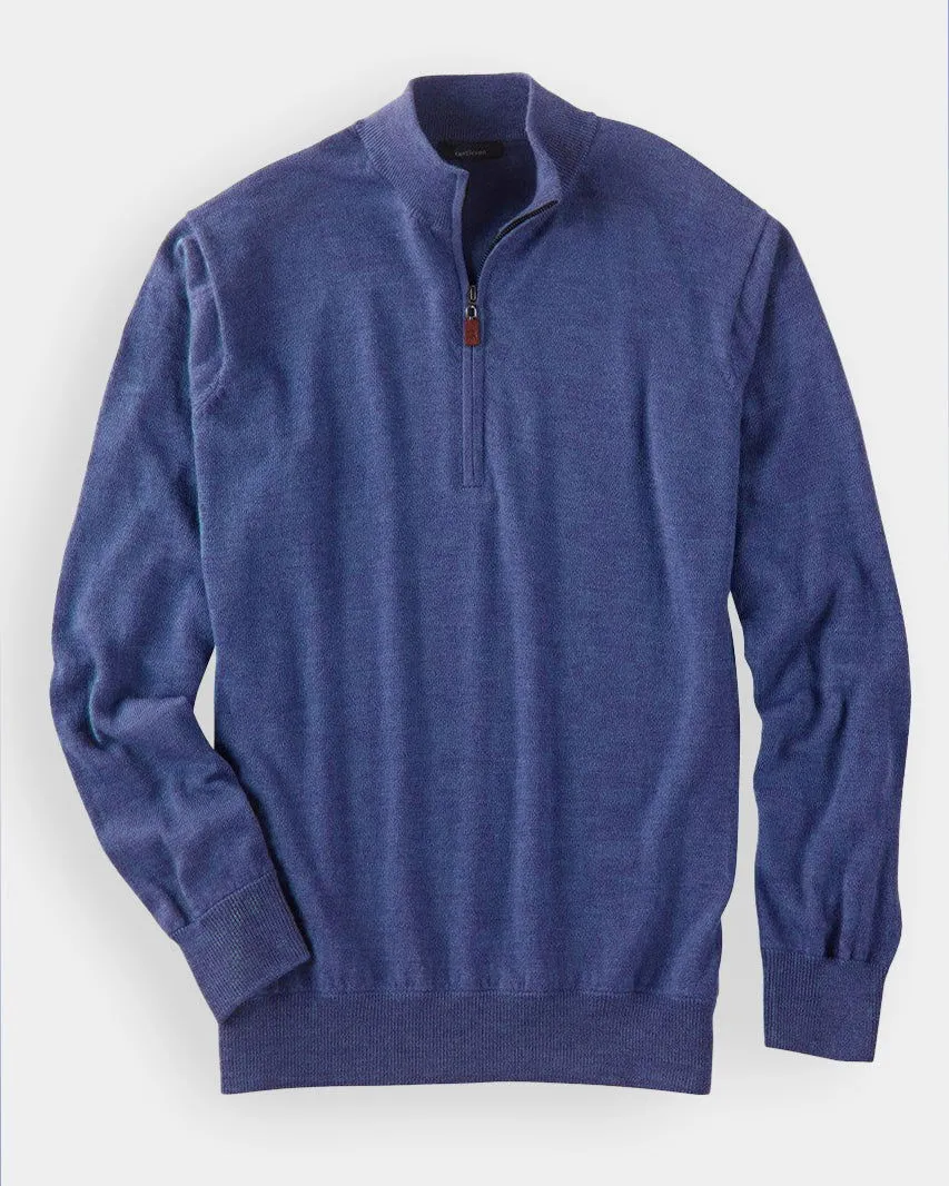 Italian Merino Quarter-Zip Sweater