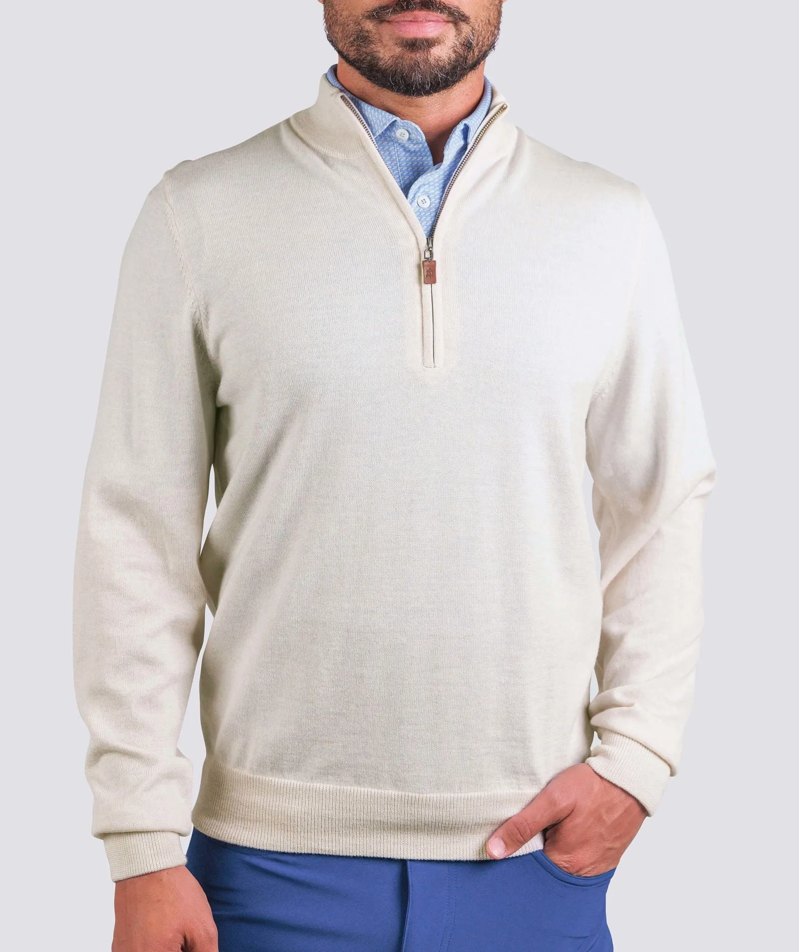 Italian Merino Quarter-Zip Sweater