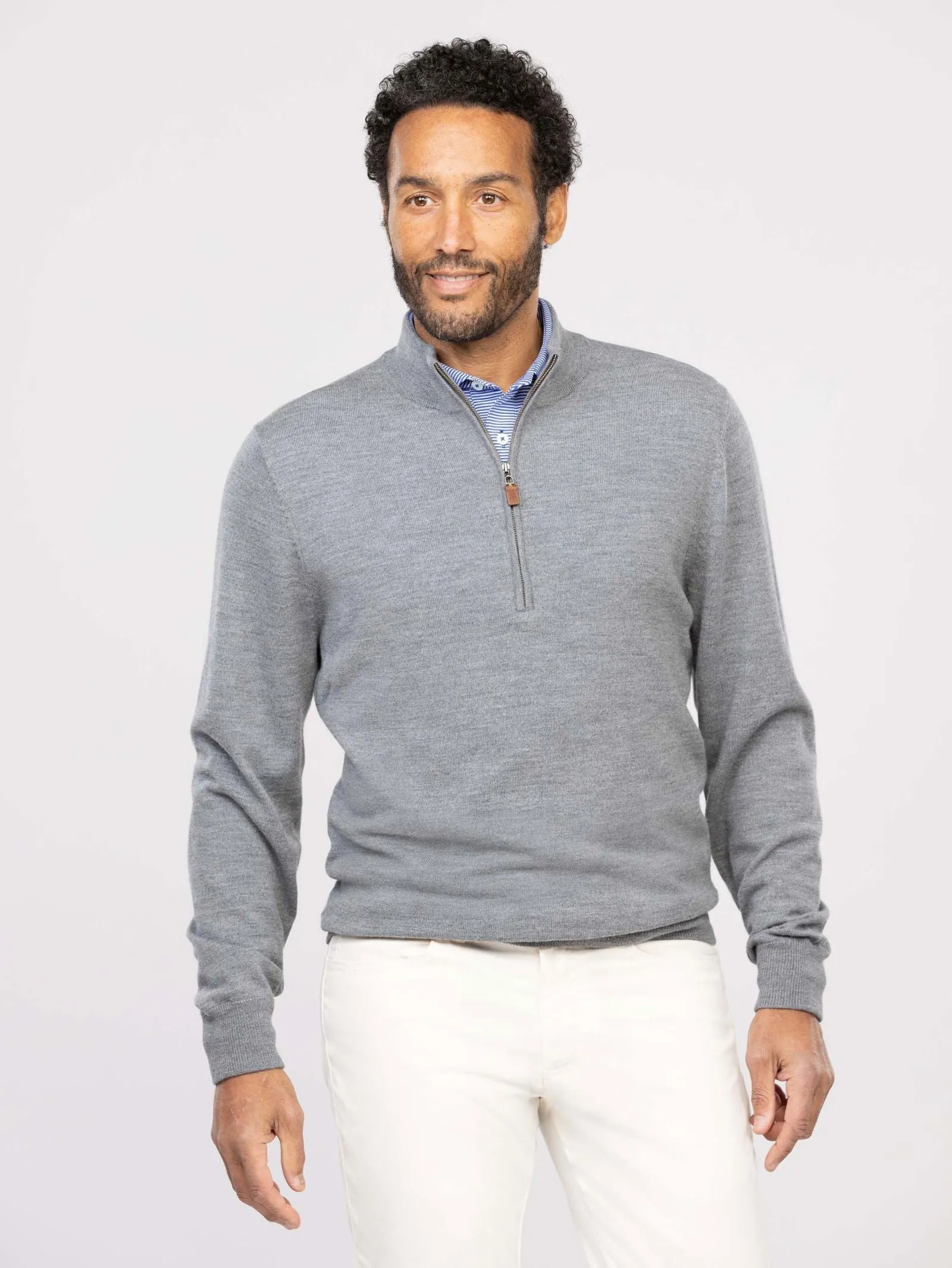 Italian Merino Quarter-Zip Sweater