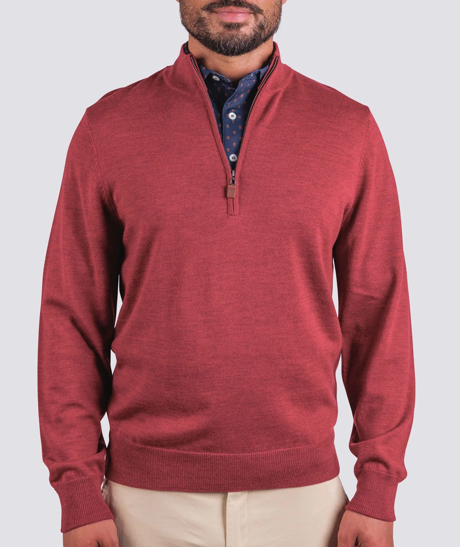 Italian Merino Quarter-Zip Sweater