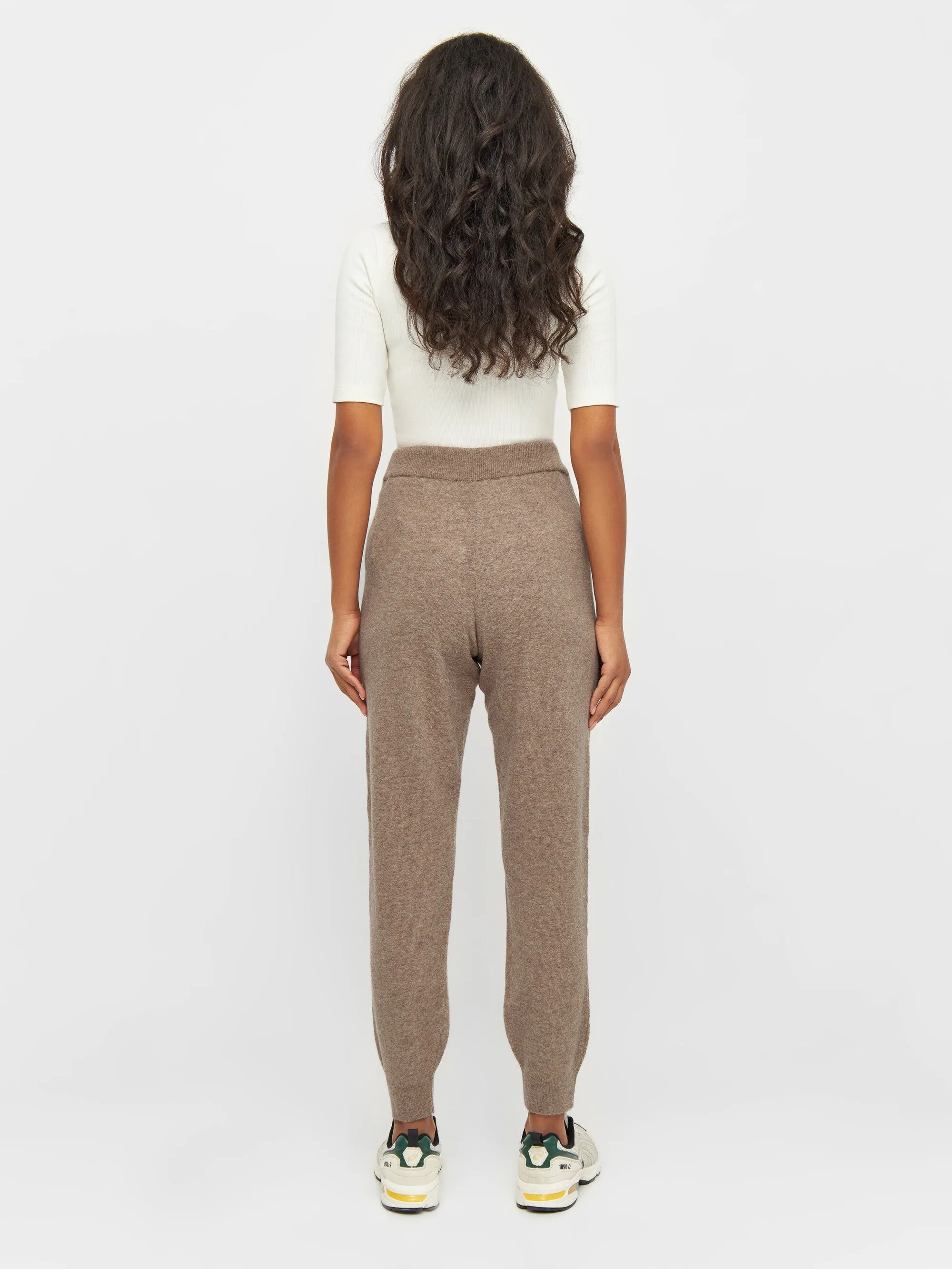 JADE hybrid knitted jog pants - Kelp melange