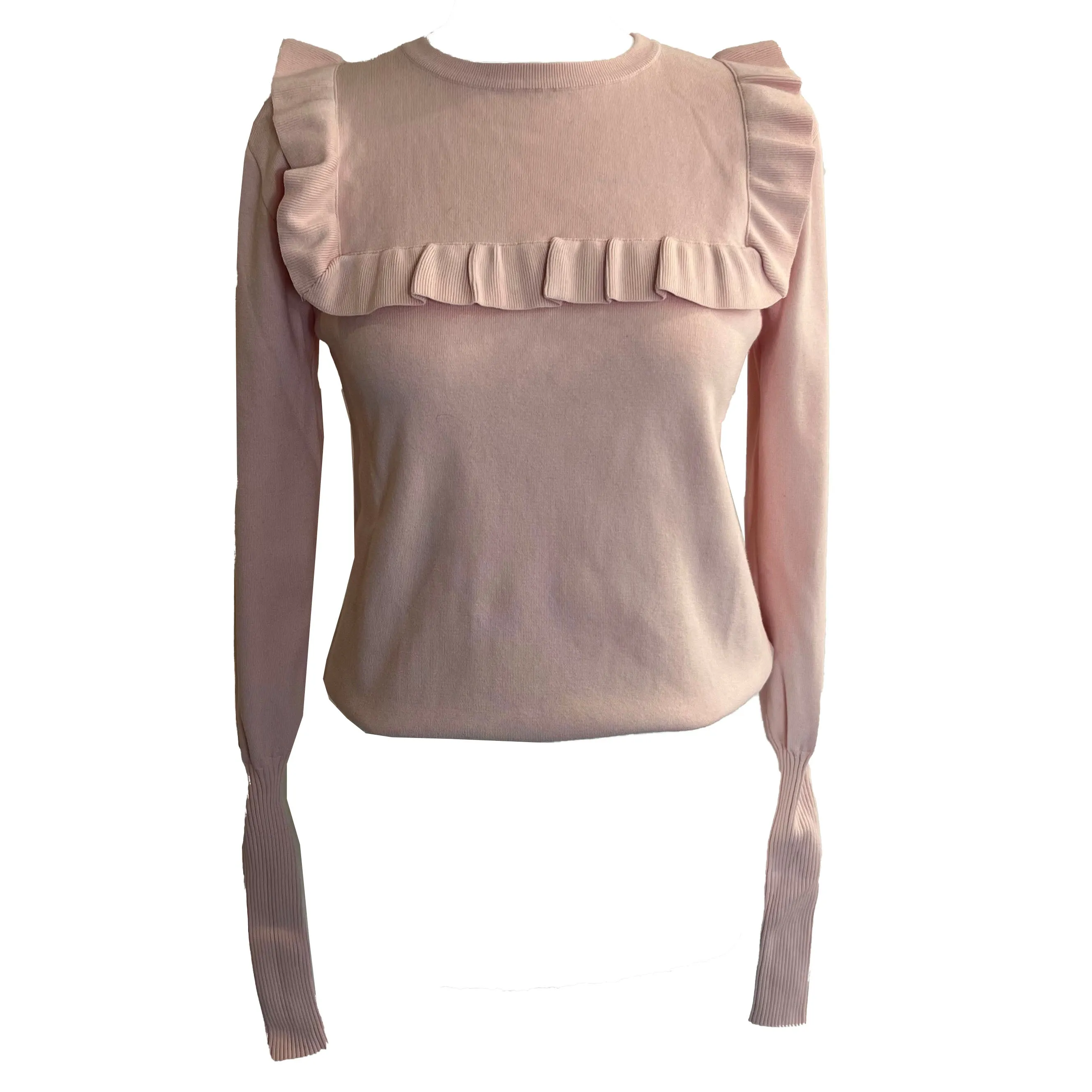 JW Anderson Baby Pink Ruffle Knitted Jumper M