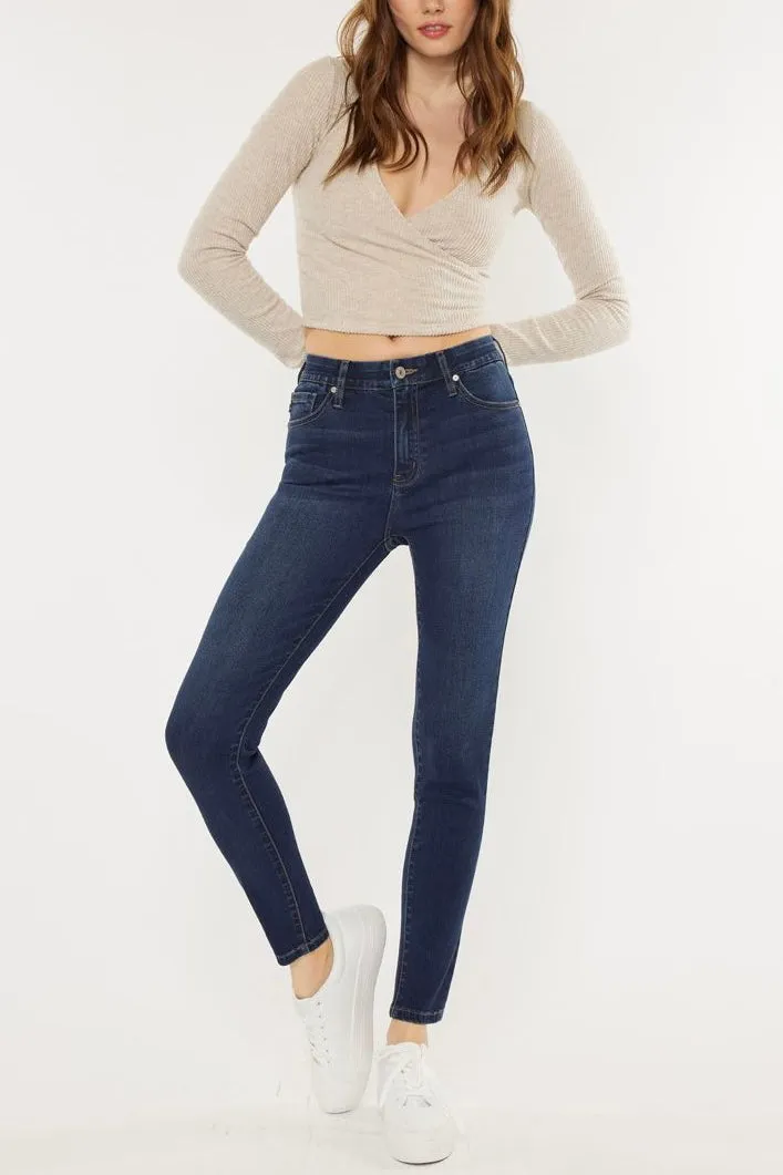 KanCan Gemma High Rise Elastic Waist Skinny Jeans