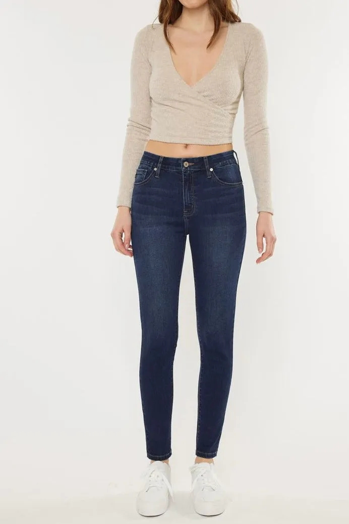 KanCan Gemma High Rise Elastic Waist Skinny Jeans