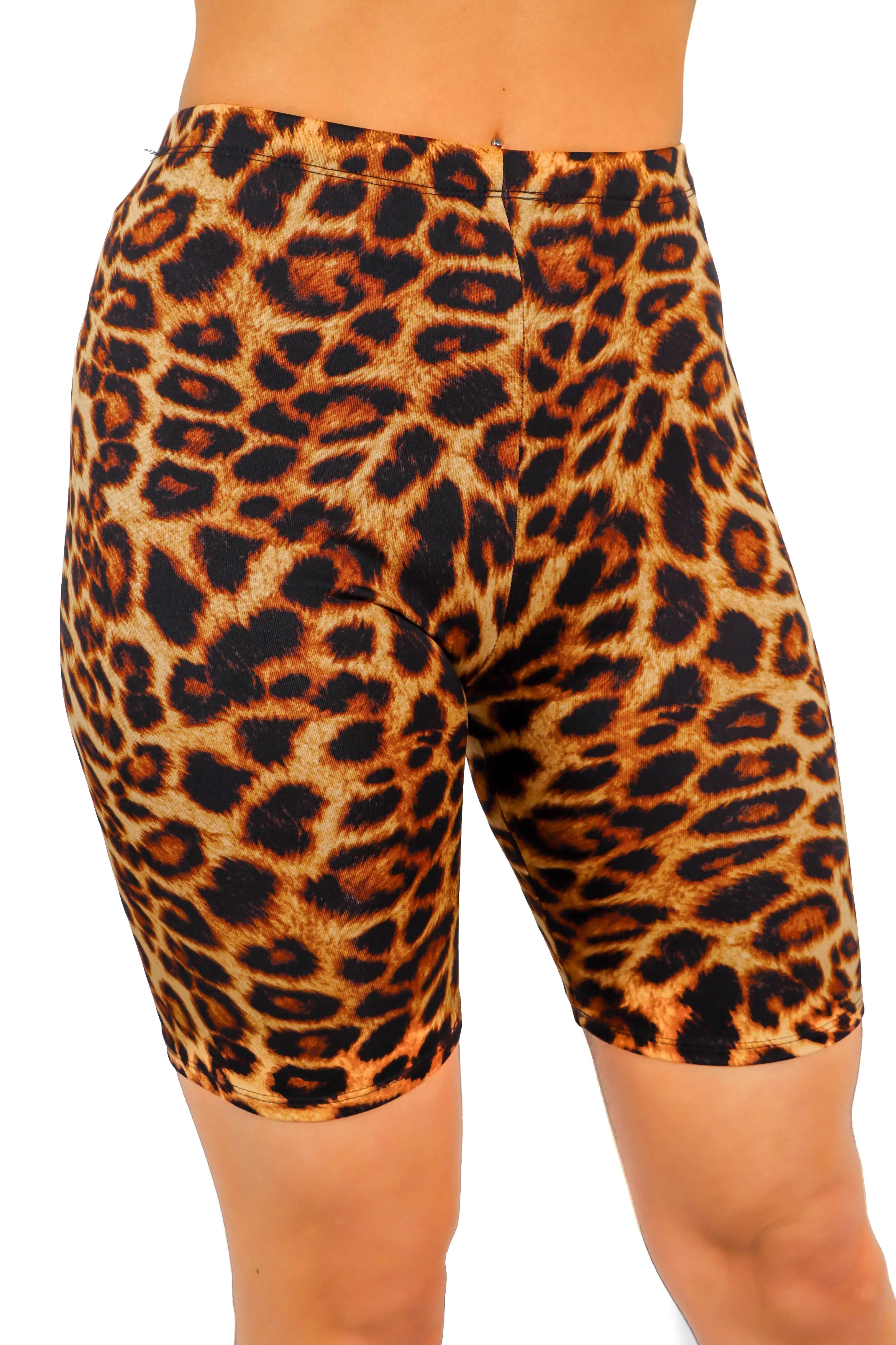 Keep It Short - Beige Leopard Cycling Shorts