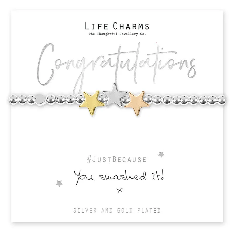 Life Charm You smashed it stars Bracelet