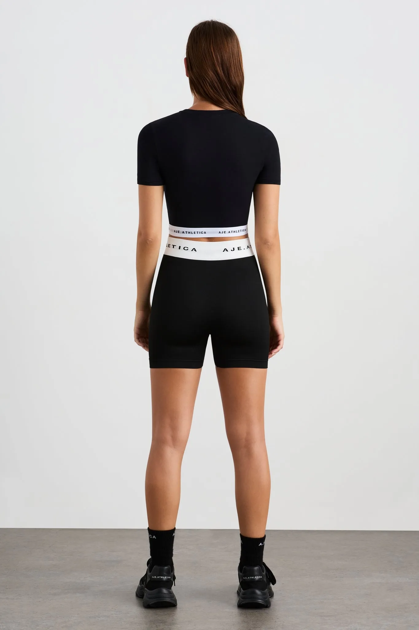 Logo Elastic Cropped Tee