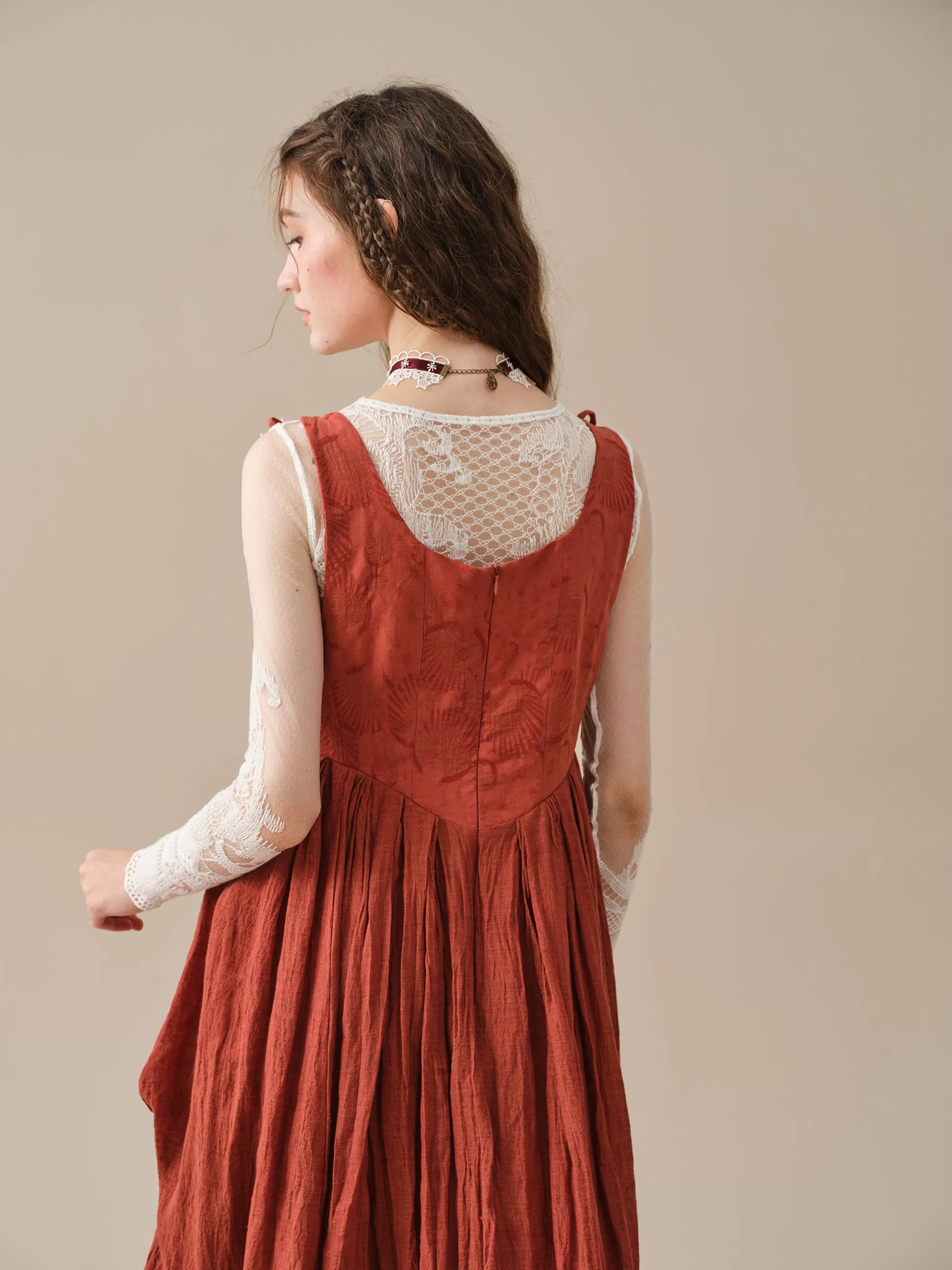 Luanni 17 | Corset Layered Linen Dress