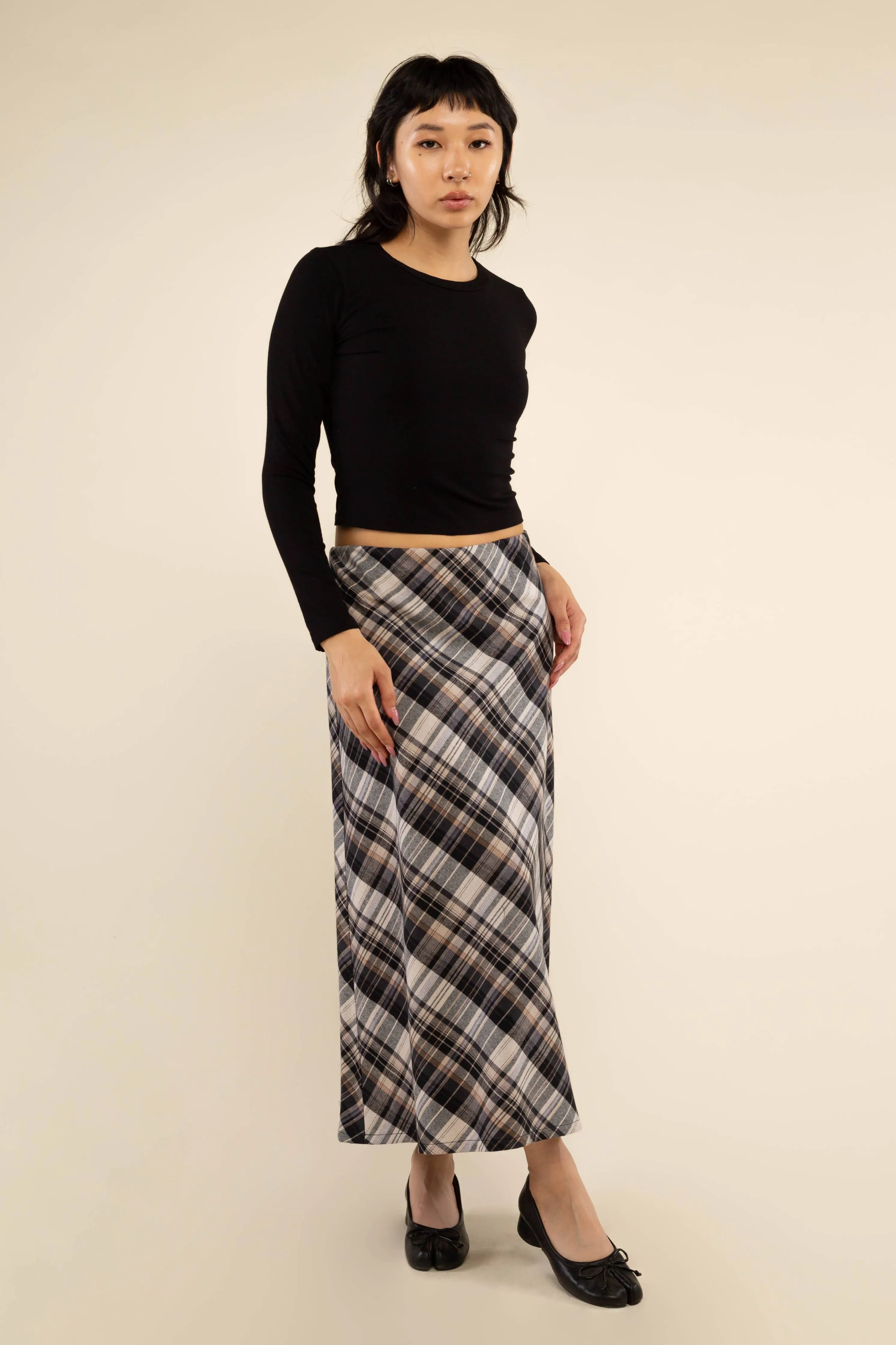 Magnolia Flannel Plaid Maxi Skirt