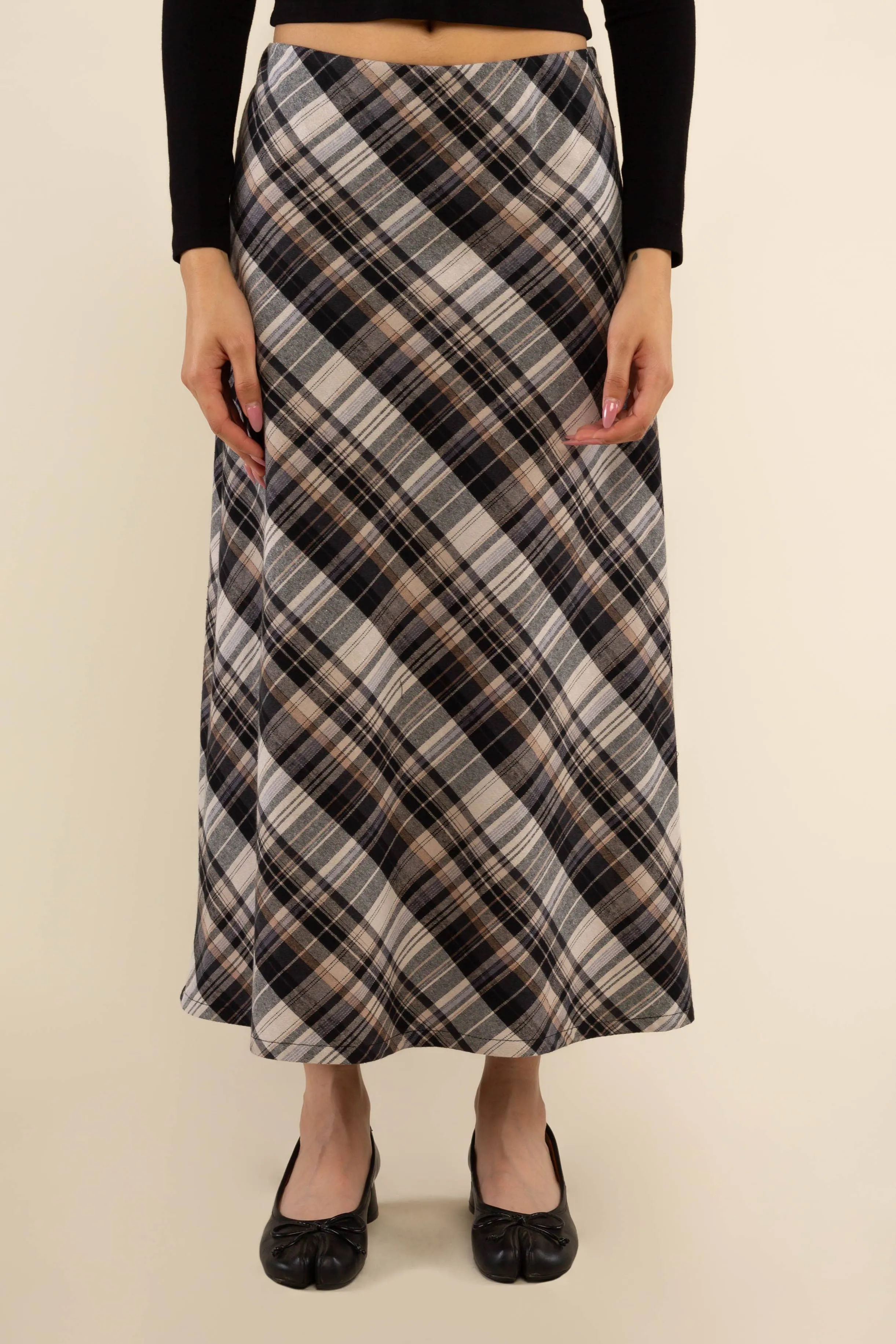 Magnolia Flannel Plaid Maxi Skirt