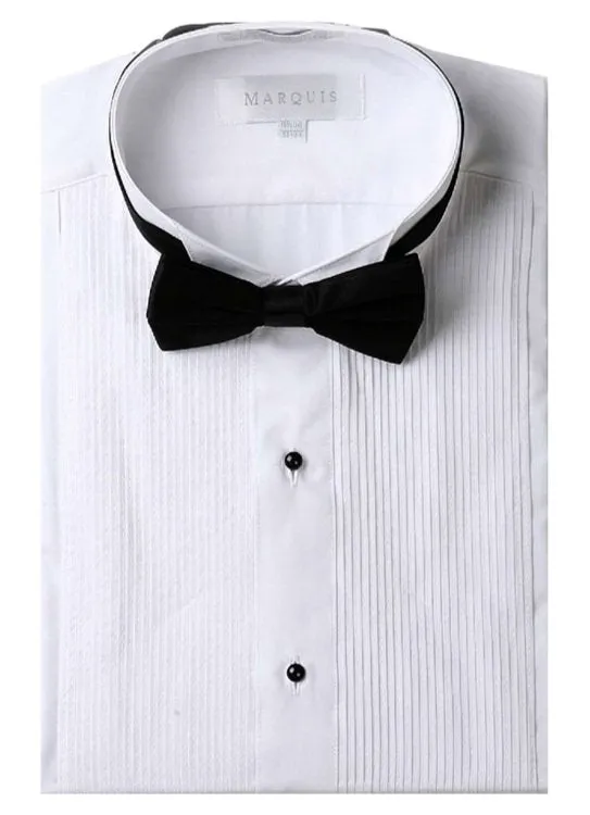 Marquis Combo Modern Fit Tuxedo Shirt - White