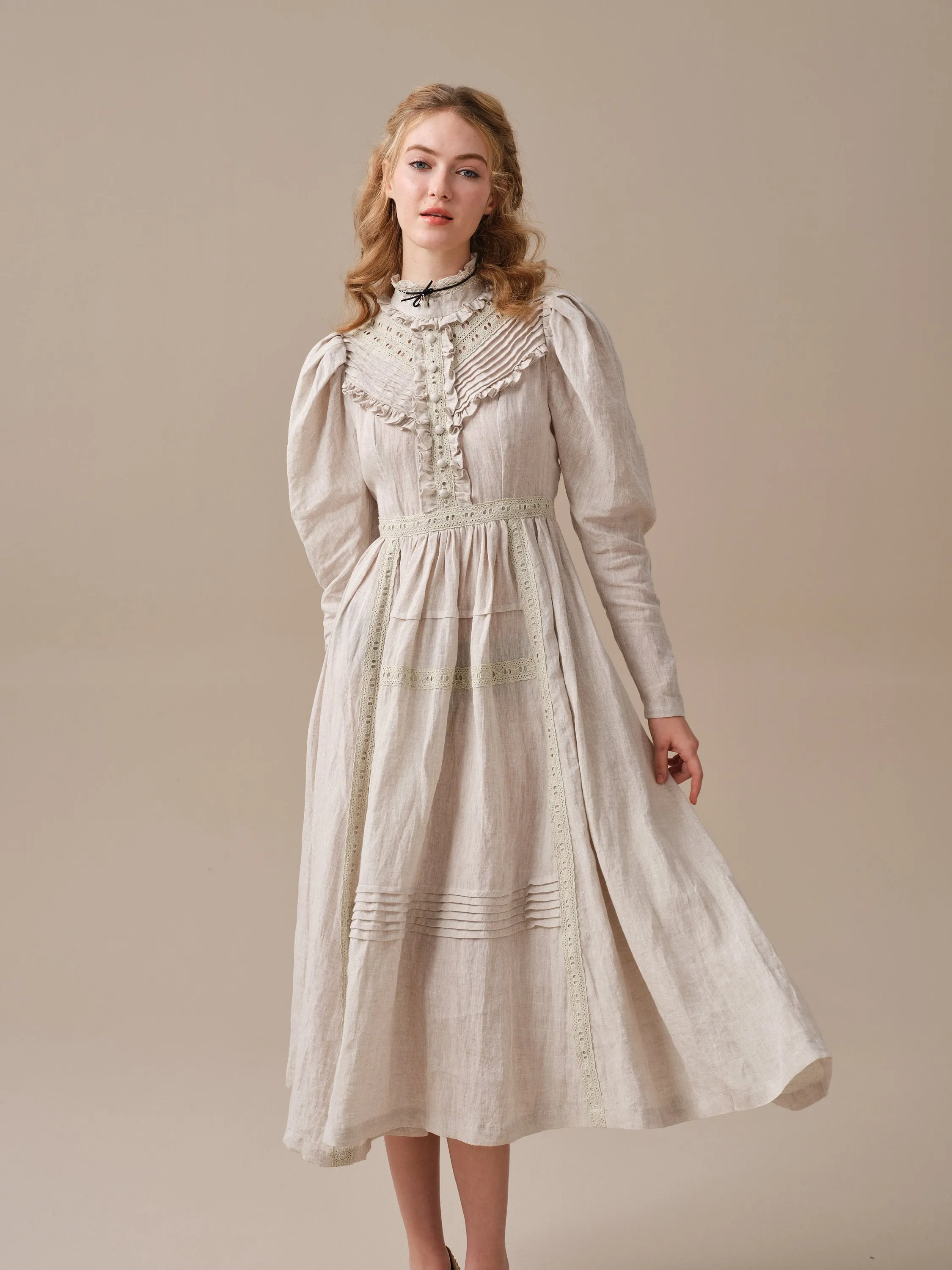 MARY 18 | VINTAGE LINEN DRESS GOWN