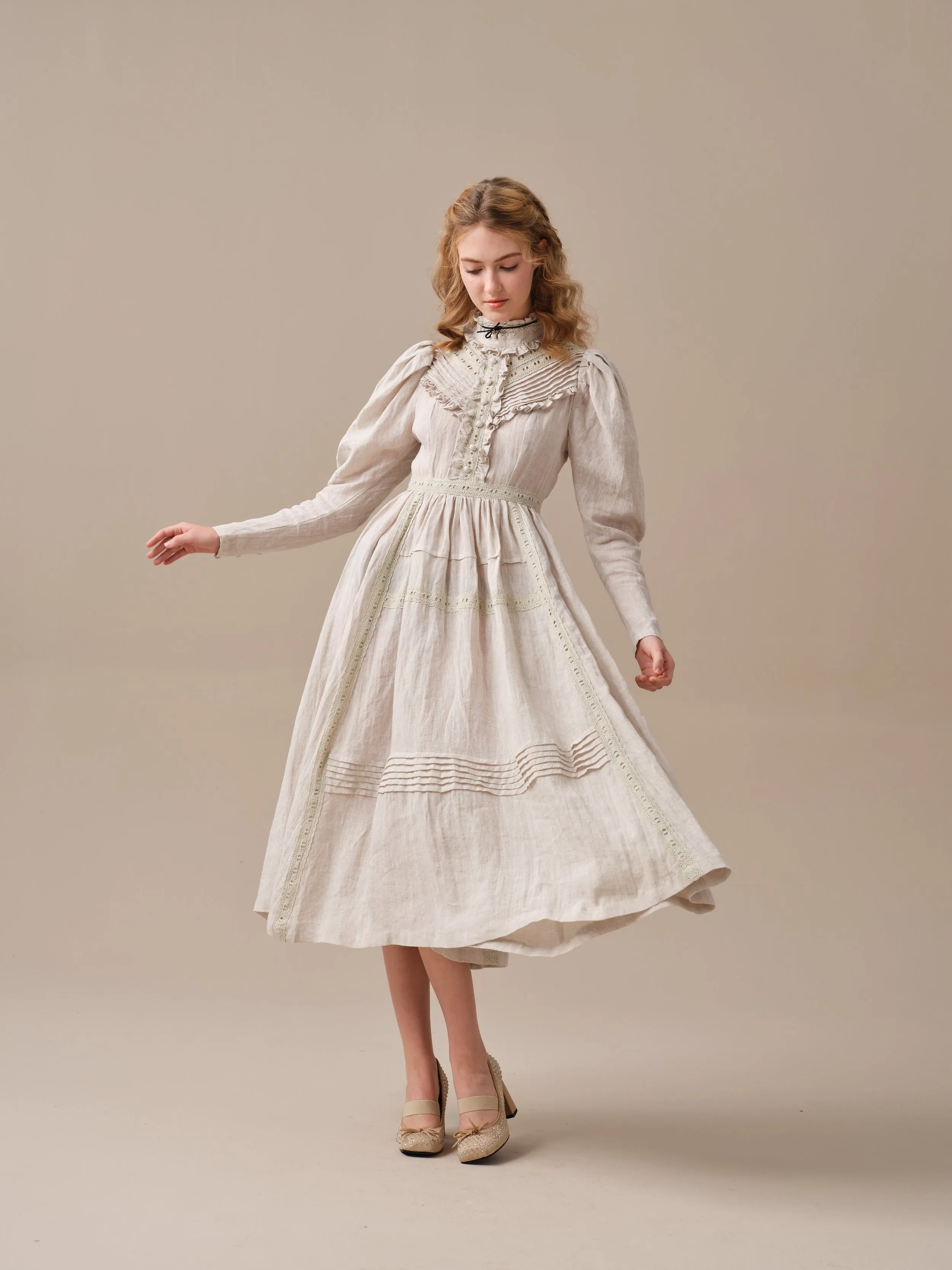 MARY 18 | VINTAGE LINEN DRESS GOWN